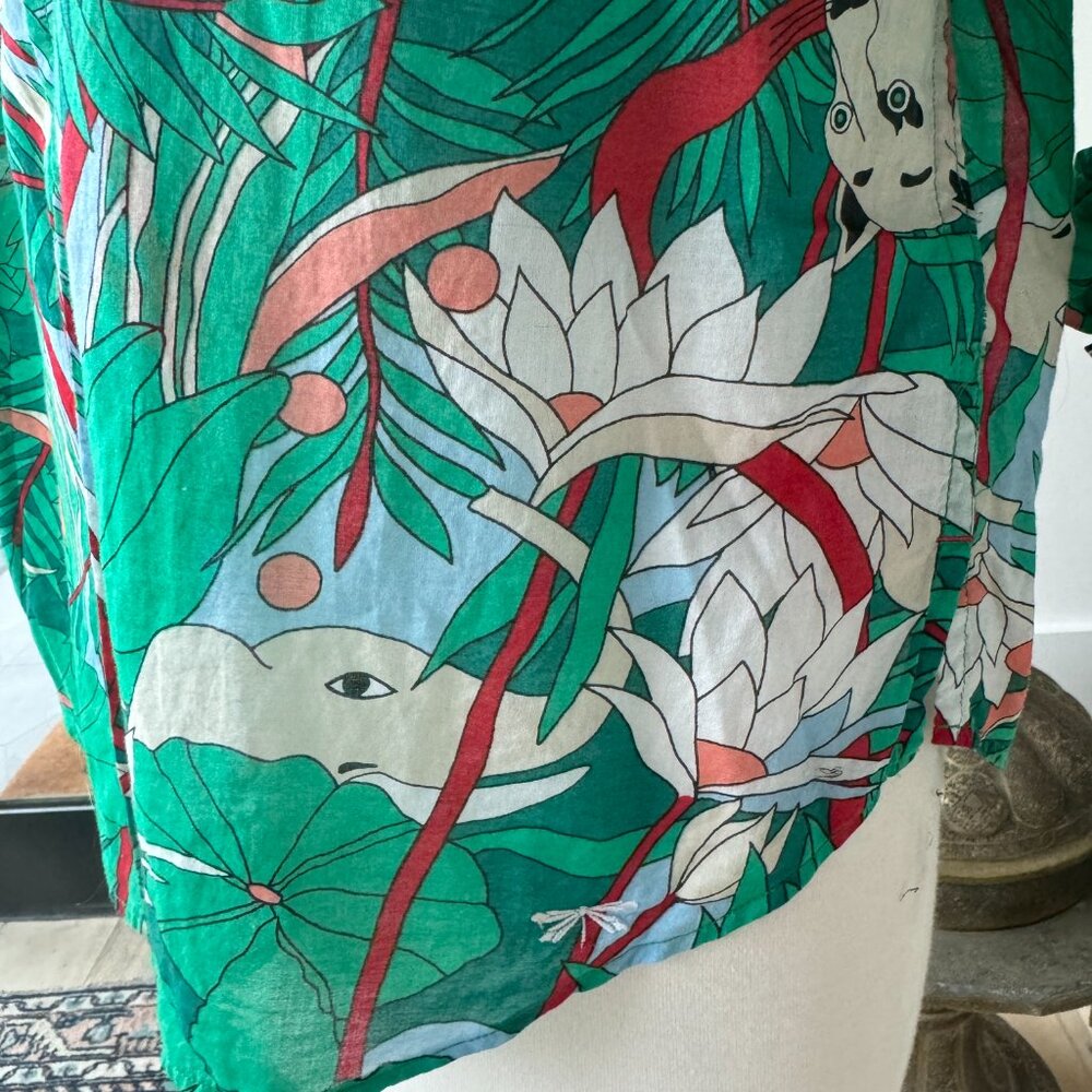 Talbot's Button-Up Lightweight Jungle Pattern Shirt S - Picture 4 of 9